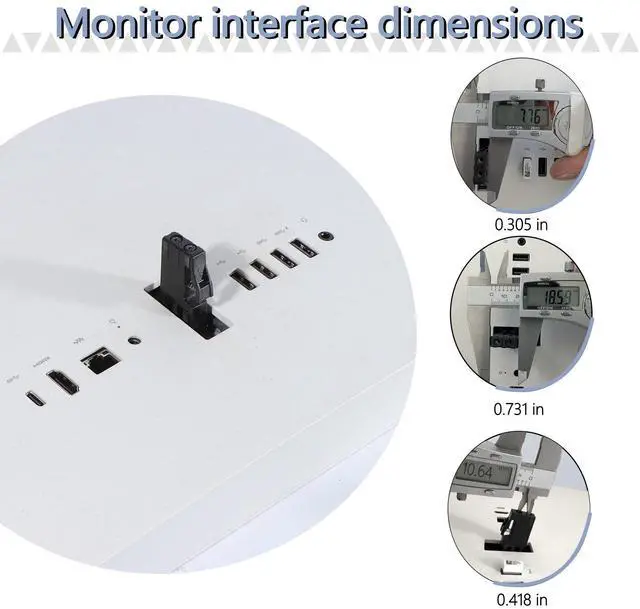 Alt view image 2 of 5 - Yunquehe All-in-One PC VESA Mount Adapter Compatible with HP All-in-One PC (Fits 24-cr, 27-cr and More)75x75 to 100x100 Monitor Stands