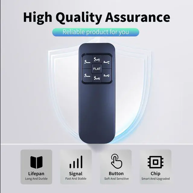 Alt view image 3 of 5 - New Replacement Remote Control Compatible for Naomi Home 12811G 12811-02, Richmat HJC25 HJC26, Dr. Oz NL200UB 127780C180201 Control Box 127780C180169 NL200U Adjustable Bed Base