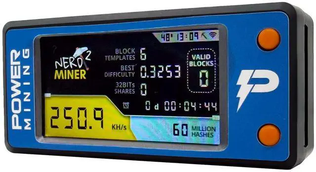 Main image of NerdMiner V2 Open Source Bitcoin Miner 256KH/s ESP32-S3 Dual-core LX7 Solo BTC Miner with 1.9" LCD Color Screen, 1W Power Consumption, WiFi 2.4GHz, USB-C Educational Crypto Mining Device