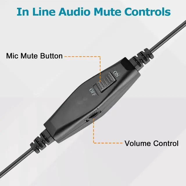 Alt view image 4 of 5 - Training Y Splitter Adapter Cable to QD Headset Work for All Plantronics Quick Disconnect Headsets Splitter Cord Connector with in-line Volume Mute Controls for Call Center, Monitoring, Training