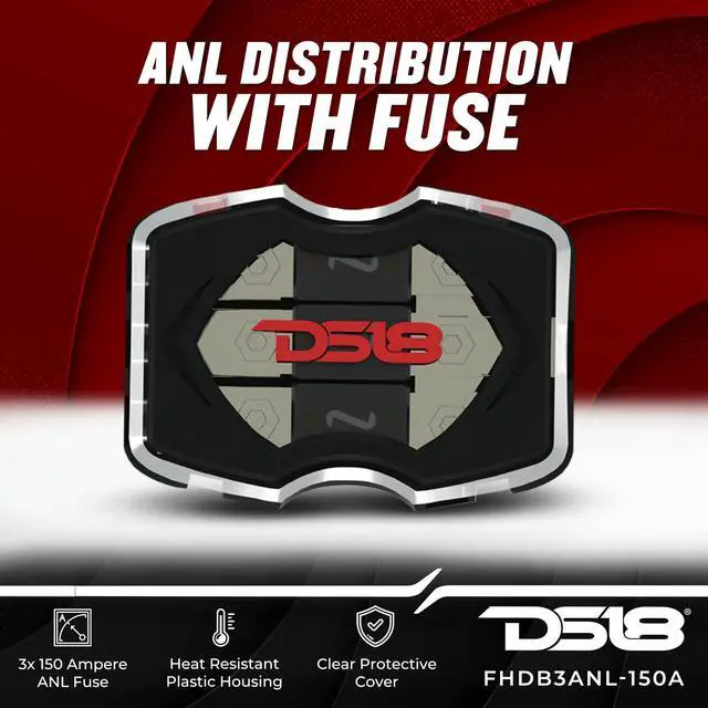 Alt view image 2 of 5 - DS18 3ANL-150A/1X0GA In/3X4GA Out ANL Fuse Distribution Holder with Three 150A Fuses