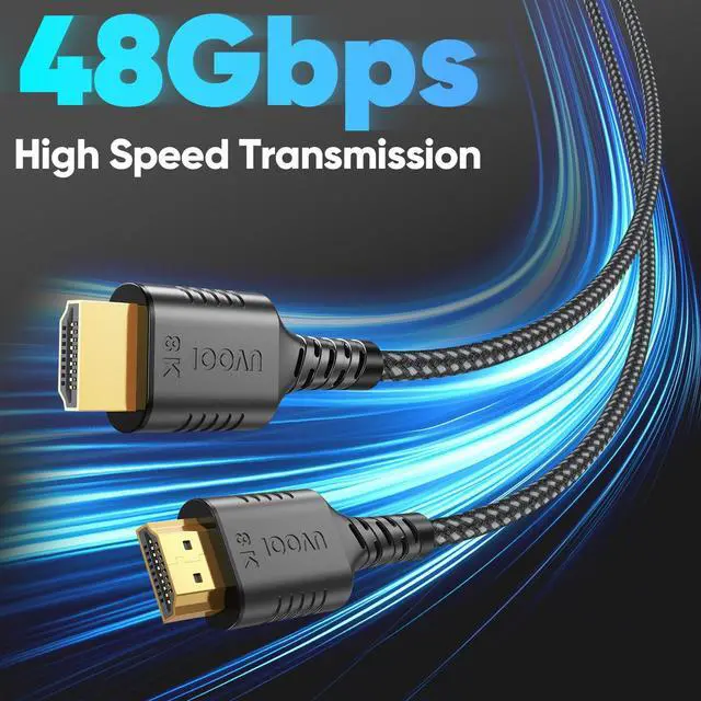Alt view image 2 of 5 - Short HDMI Cable 1 Foot 10-Pack, 8K HDMI 2.1 Cable 1FT 48Gbps Ultra High Speed Braided HDMI Cords Multi Pack, 1 FT HDMI Cable with ARC/eARC for Camera, Field Monitor, External Recorder, Laptop, PC