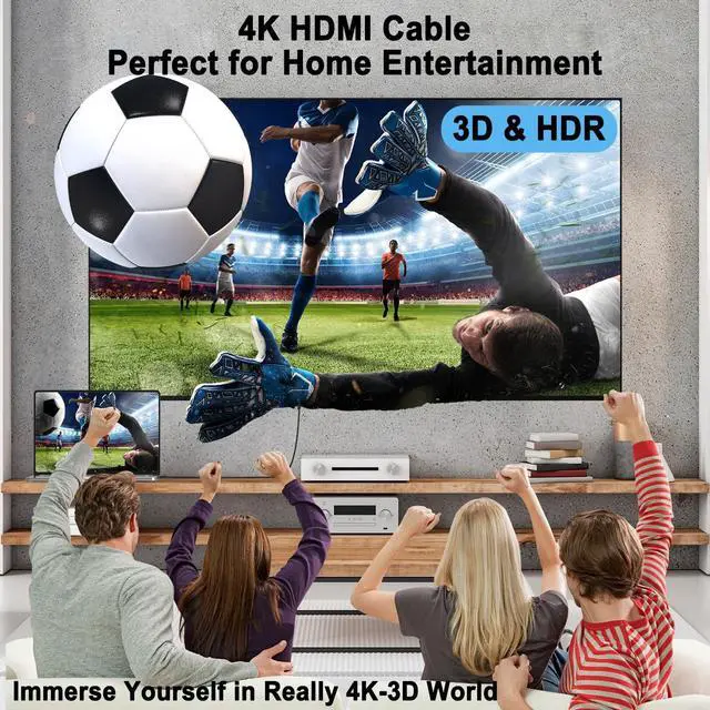 Alt view image 3 of 5 - HDMI Cable 3FT 20-Pack, 4K HDMI to HDMI Cable 3FT Multi-pack,High Speed Shielded HDMI 2.0 Cord with 2k@165/144Hz,HDCP 2.2, HDR, ARC & CL3 Rated ^^ for Laptop, Monitor, TV PS5, PS4, Xbox, Soundbar,KVM