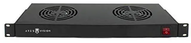 Alt view image 3 of 3 - Ares Vision Dual 1U Cooling Air Circulating Fans for 19'' Wide Standard Server Cabinet/Rack (Dual Fans)