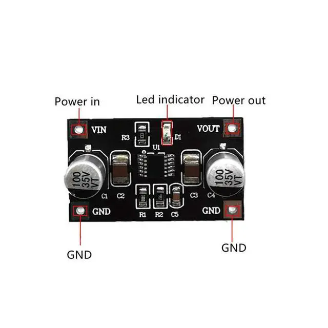 Alt view image 2 of 5 - Taidacent LT3045 Linear Voltage Regulator Board Low Noise Dropout Parallel Adjustable Buck Converter 5V 9V 12V 15V (9V Output)