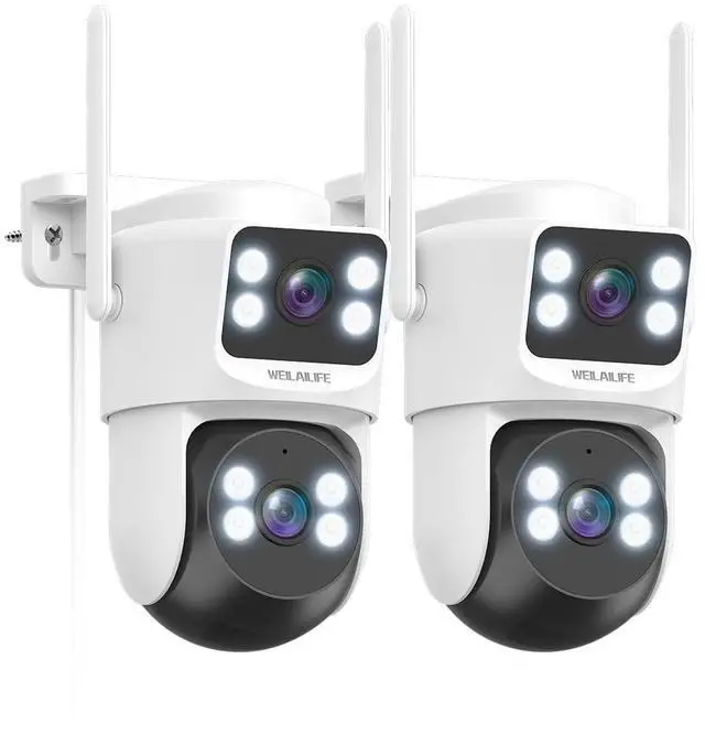 Main image of 2-Way Audio & Auto Tracking 4MP Extend PTZ Security Cameras Wireless Outdoor, WiFi Home Video Surveillance Camera(2 Pack)