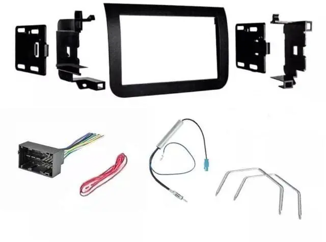 Main image of Double Din Car Stereo Install Kit, Wire Harness, AM/FM Radio Reception Antenna Adapter, and Radio Removal Tool -Made for Ram: 2014-2021 Promaster -for Factory 5" Screen Vehicles Only