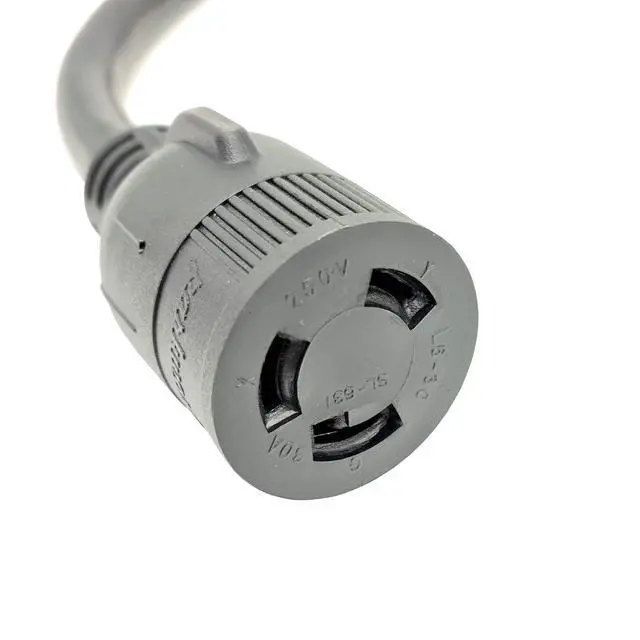Alt view image 4 of 5 - Parkworld 886368 Adapter Cord NEMA 14-30P Male to L6-30R Female, 30A, 250V, 1.5 Feet