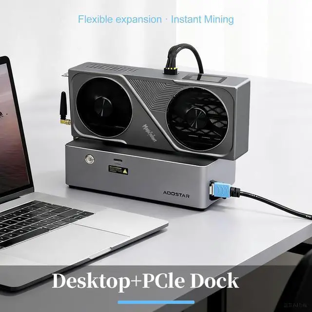 Alt view image 4 of 5 - Magicminer BG01 Bitcoin Miner 4.5TH/s SHA-256 ASIC Mining Machine 120W Low Power WiFi RJ45 Connectivity Dual Fan Cooling Quiet Crypto Miner for Home Office Desktop Use