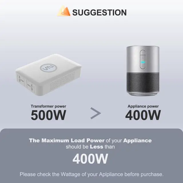 Alt view image 5 of 5 - UMI 500W Step Up Voltage 120v to 220v Converter, Voltage Converter 120v to 220v for Appliances Under 500W