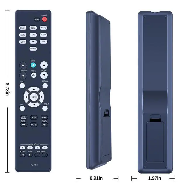 Alt view image 3 of 4 - WKOLF RC-1254 Replacement Remote Suitable for Denon AV Receiver AVR-S570BT AVR-X580BT