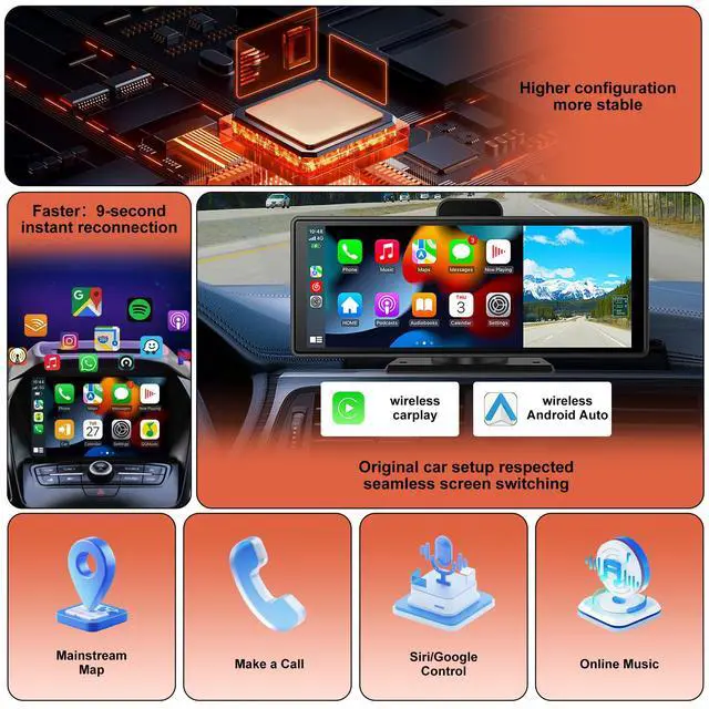 Alt view image 4 of 5 - Feitenn Wireless CarPlay Adapter for Apple iPhone - Multi-User Seamless Connection for Convert Wired to Wireless Car Play Adapter (Carplay-CP030)