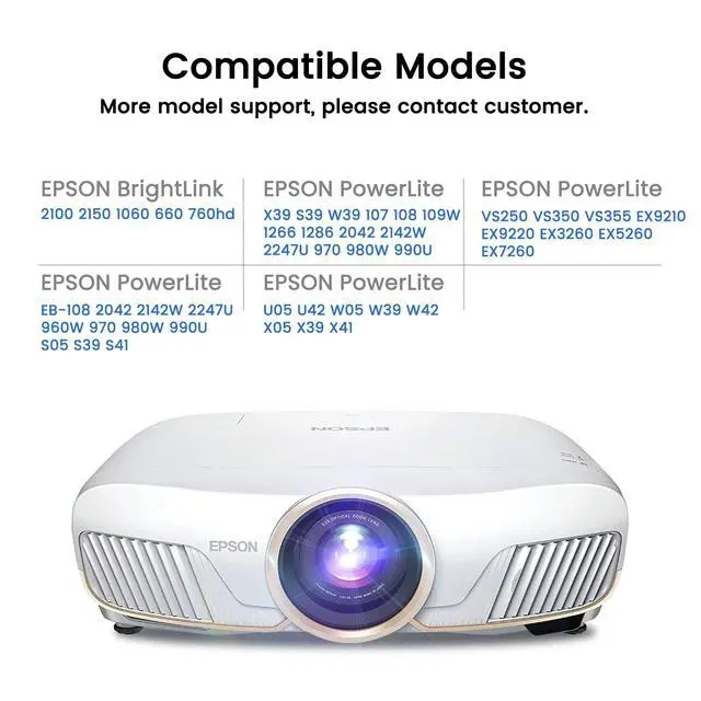 Alt view image 3 of 5 - Woprolight V13H010L49 Replacement Projector Lamp with Housing for Epson Elplp49 PowerLite Home Cinema 8350 /PowerLite Home Cinema 8700UB 8500UB, H373A H336A PowerLite PC 9700UB 9500UB 9350 9100
