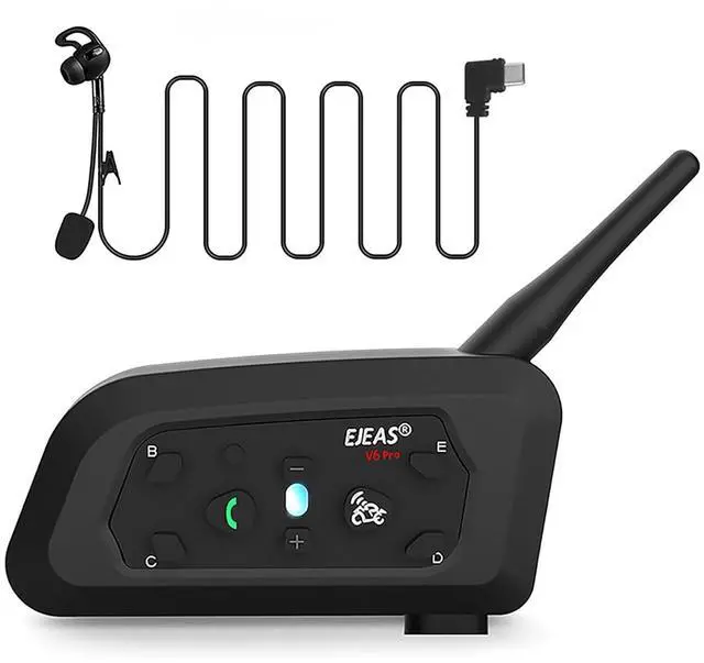 Main image of EJEAS V6C Football Referee Bluetooth Intercom Headset with CVC Noise Reduction and Armbag for 2 Referees Intercom (1 Pack)