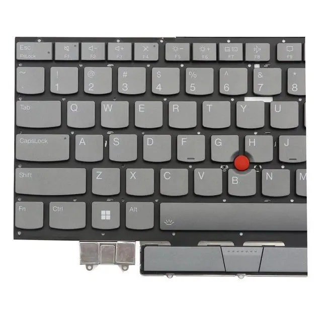 Alt view image 3 of 5 - BestParts Backlit Laptop Keyboard Replacement for Lenovo Thinkpad X1 Yoga 6th Gen 2021 Gen 6 Type 20XY 20Y0 US Layout with TrackPoint Gray Without Frame