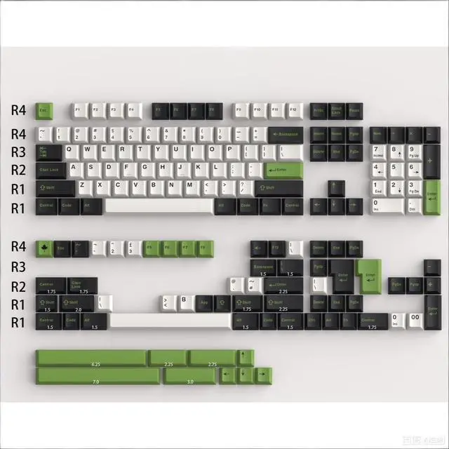 Main image of Ussixchare Panda Style Keycaps, 172 Keys Cherry Profile, Double Shot Keycaps Set, Custom Key caps for MX Switches Mechanical Keyboard(Panda)