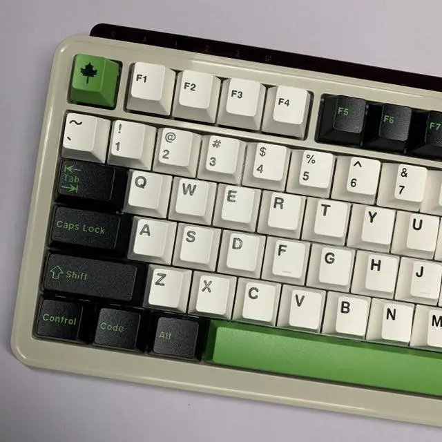 Alt view image 2 of 5 - Ussixchare Panda Style Keycaps, 172 Keys Cherry Profile, Double Shot Keycaps Set, Custom Key caps for MX Switches Mechanical Keyboard(Panda)
