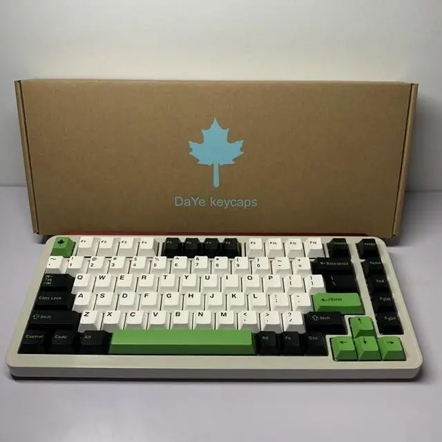 Alt view image 5 of 5 - Ussixchare Panda Style Keycaps, 172 Keys Cherry Profile, Double Shot Keycaps Set, Custom Key caps for MX Switches Mechanical Keyboard(Panda)