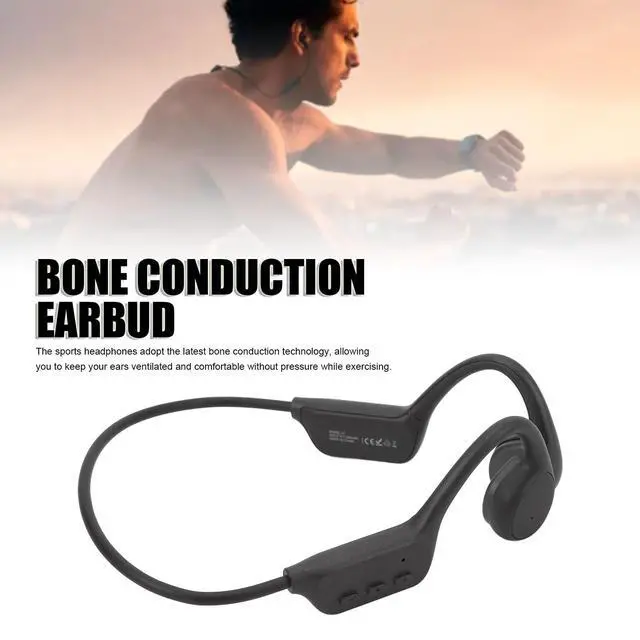 Alt view image 3 of 5 - Bone Conduction Headphone, IPX8 Water Resistances, Bone Conduction Headphone Sport Headset, Smart Noise Cancellation for Running, Gym, Walking, Cycling