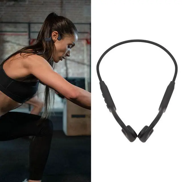 Alt view image 4 of 5 - Bone Conduction Headphone, IPX8 Water Resistances, Bone Conduction Headphone Sport Headset, Smart Noise Cancellation for Running, Gym, Walking, Cycling