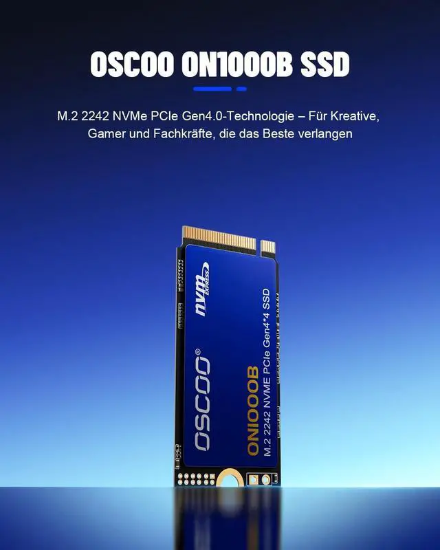 Alt view image 2 of 5 - OSCOO 512GB M.2 2242 NVMe SSD PCIe Gen4 x4, Up to 4800MB/s, 3D NAND Internal SSD with Graphene Cooling, for Laptop, Ultrabook, Lenovo ThinkPad, Dell Latitude, Intel NUC, Mini PC,Embedded S