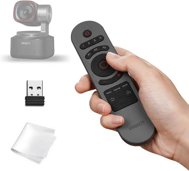 Main image of OBSBOT Tiny Smart Remote 2, Smart Remote for Tiny 3 Lite/Tiny 3/Tiny 2 Lite/Tiny 2/Tiny 4K/Tiny 1080P/Tiny SE Webcam and UVC to HDMI Adapter 2nd Gen, Wireless Connection via USB Receiver