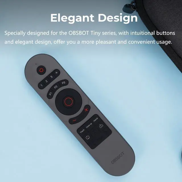 Alt view image 2 of 5 - OBSBOT Tiny Smart Remote 2, Smart Remote for Tiny 3 Lite/Tiny 3/Tiny 2 Lite/Tiny 2/Tiny 4K/Tiny 1080P/Tiny SE Webcam and UVC to HDMI Adapter 2nd Gen, Wireless Connection via USB Receiver