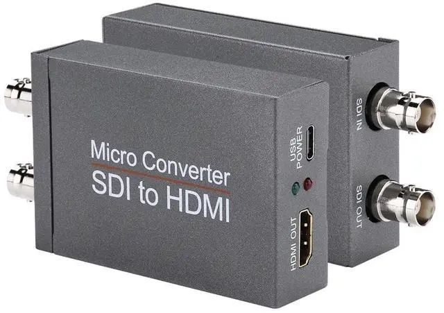 Main image of Anber-Tech SDI to HDMI Converter, SDI to HDMI Audio De-embedder Support 3G-SDI, HD-SDI, SD-SDI Auto Format Detection and Stereo Audio De-embedder, Support Loopout (Grey)