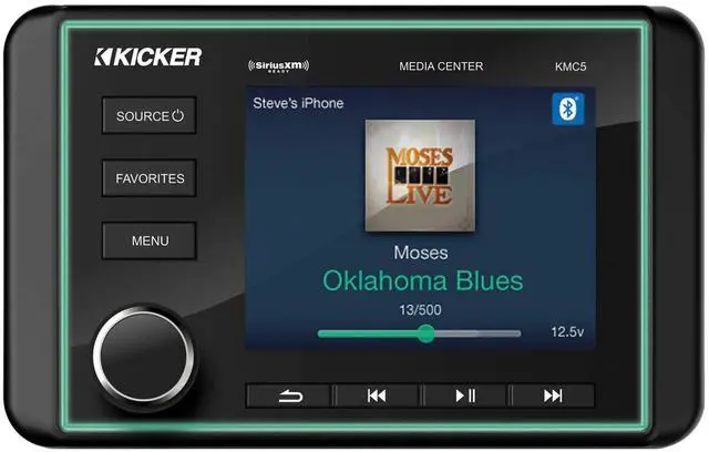 Main image of Kicker 46KMC5 Weather-Resistant Gauge-Style Media Center with Bluetooth