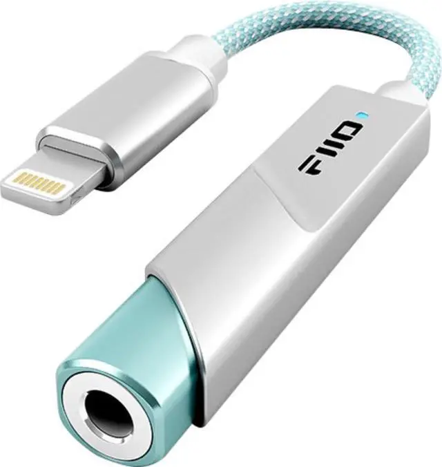 Main image of FiiO KA11 Lightning to 3.5mm Audio Adapter 32bit/384KHz, Lightning to 3.5mm USB Dongle HiFi DAC Amplifier for Android/iOS/Windows/Mac (Silver, LT)
