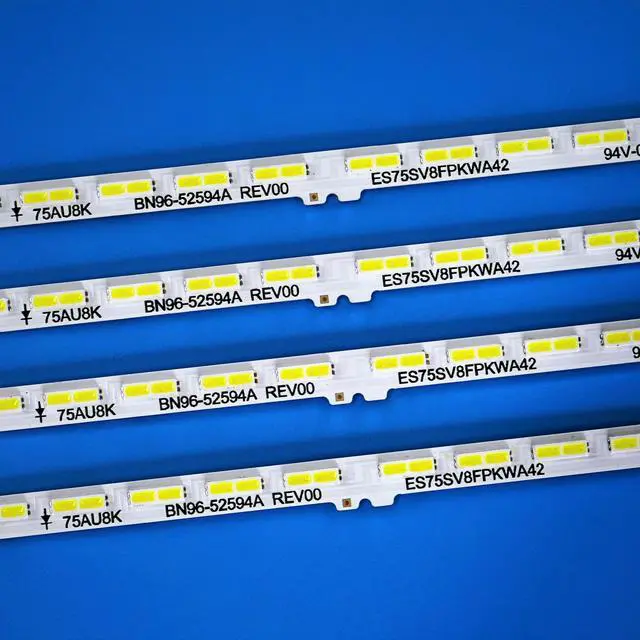 Alt view image 4 of 5 - XIMAIACC 4 Pieces LED Backlight Strips for Samsung 75'' TV 75AU8K 75AUBK UN75AU8000F UN75AU7000PXPA UN75AU7980FXZA UN75AU8000FXZA UN75AU800DFXZA BN96-52594A LM41-01046A LM41-01046C