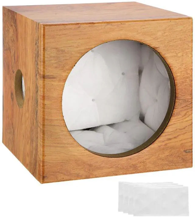 Main image of MECCANIXITY 6.5 Inch Ported Wooden Speaker Enclosure, Striped Wood Single Vented Subwoofer Box Car Audio Truck Speaker Boxes for DIY Home Vehicle Audio Custom Sound Supplies