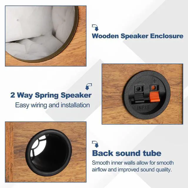 Alt view image 3 of 5 - MECCANIXITY 6.5 Inch Ported Wooden Speaker Enclosure, Striped Wood Single Vented Subwoofer Box Car Audio Truck Speaker Boxes for DIY Home Vehicle Audio Custom Sound Supplies