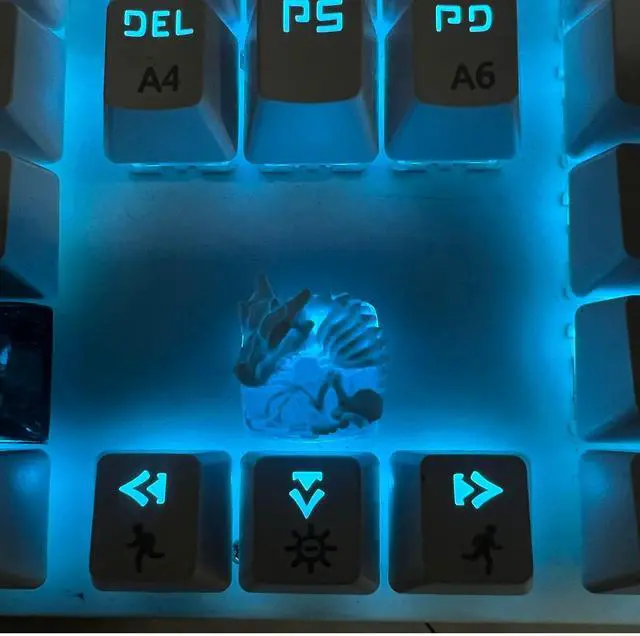 Alt view image 3 of 4 - LINWIN Custom Keycap Blue Dinosaur Keycap for MX Mechanical Keyboard Unique Gifts for Friend - 1