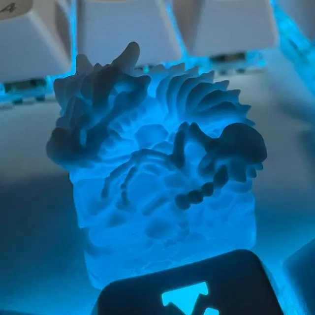 Alt view image 2 of 4 - LINWIN Custom Keycap Blue Dinosaur Keycap for MX Mechanical Keyboard Unique Gifts for Friend - 1