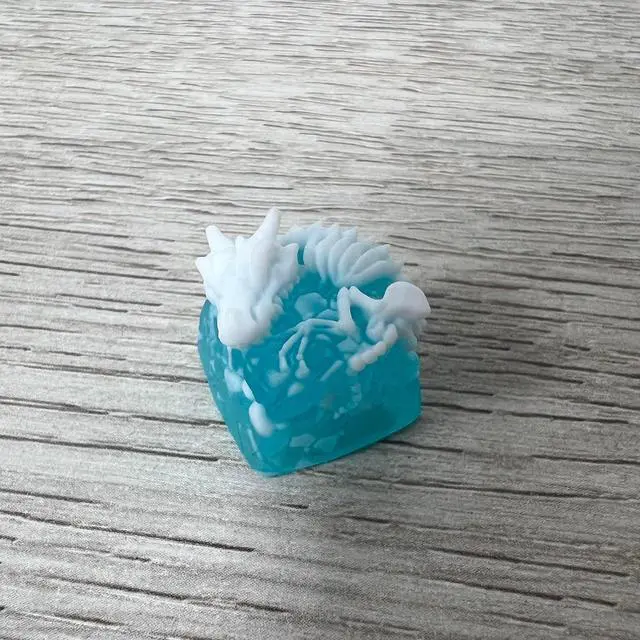 Alt view image 4 of 4 - LINWIN Custom Keycap Blue Dinosaur Keycap for MX Mechanical Keyboard Unique Gifts for Friend - 1