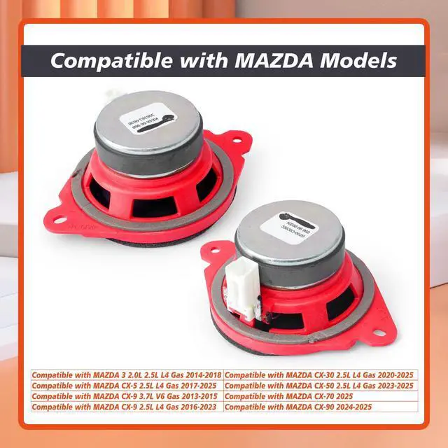 Alt view image 3 of 5 - Mhrxusd GKK8-66-960 Speaker Replacement for Mazda 3 CX-9 CX-30 CX-50 CX-70 CX-90 2013-2025 Instrument Panel Speaker for Mazda CX-5 2017-2025 Car Audio Part Replace GKK866960