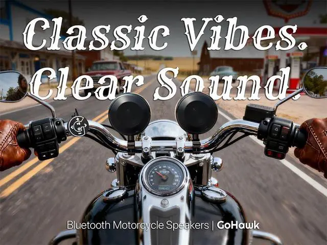 Alt view image 4 of 5 - GoHawk Bluetooth Motorcycle Speakers with LED Ring, 4" Waterproof Motorcycle Stereo System, Built-in Amplifier Audio Music Player w/USB AUX for Harley ATV Scooter 4-Wheeler, AN4-Halo Black