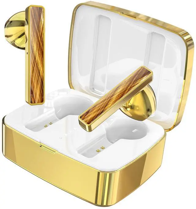 Main image of R'hllor Mothers Day Birthday Gifts for Women, Wireless Earbuds Bluetooth 5.4 Earring Headphones with Noise Cancelling Comfort, Jewelry Style Gift Box, Tigers Eye