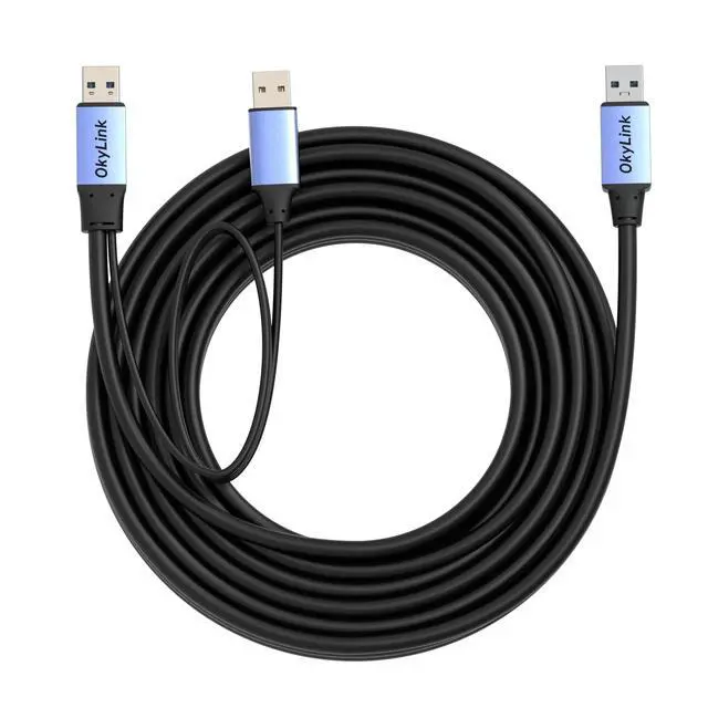 Alt view image 2 of 5 - OkyLink Active USB 3.0 Data Cable A to A, Male to Male 5Gbps, 25ft