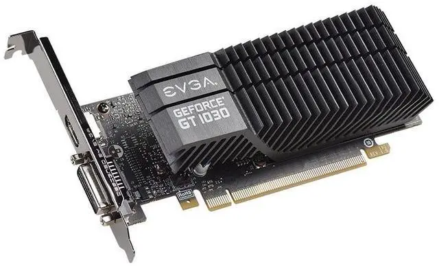 Alt view image 4 of 5 - EVGA GeForce GT 1030 SC 2GB GDDR5 Passive, Low Profile Graphics Card 02G-P4-6332-KR