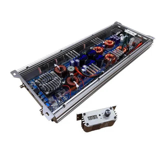 Alt view image 5 of 5 - DOWN4SOUND JP23 V1.5 Elite Gray ^^ Monoblock Amplifier - 2300W RMS, 1-Ohm Stable, Linkable for Car Audio Systems, High-Performance Bass Amplifier for 2000W Subwoofer Setup
