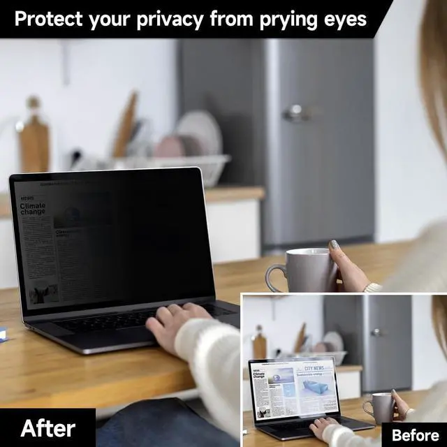 Alt view image 5 of 5 - ANTOGOO V 2-Pack Privacy Screen Protector for MacBook Neo 13-Inch A18 Pro Matte Laptop Privacy Screen Shield Anti Blue Light Glare Filter for 2026 Mac Neo 13in