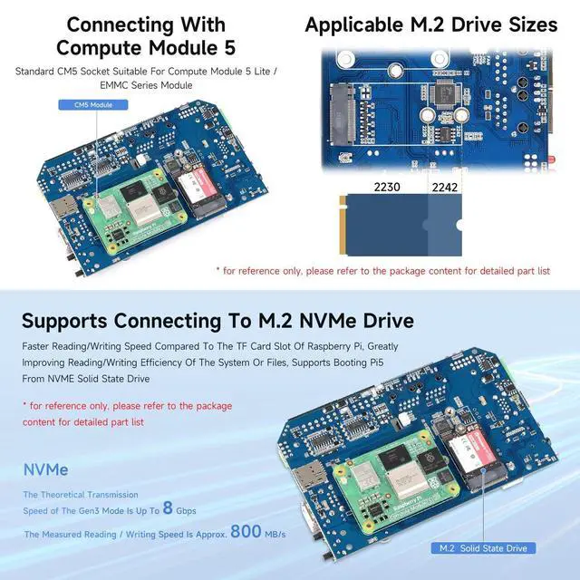 Alt view image 4 of 5 - Waveshare Gigabit/2.5G Dual Ethernet Industrial Computer Based on Raspberry Pi CM5 (NOT Included), 4K Output, 4G/5G Support, fits All Compute Module 5 Variants, 4 RS485 Onboard Interfaces