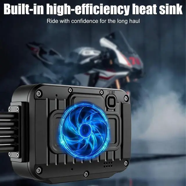 Alt view image 4 of 5 - FIRE BULL Motorcycle Dash Cam Dual Front and Rear 720P Camera, 2.0'' IPS Screen, 120 Wide Angle, IP67 Waterproof DVR with G-Sensor, Parking Monitor, Loop Recording