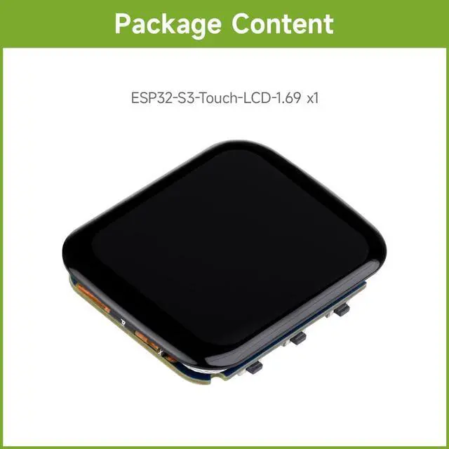 Alt view image 2 of 5 - Waveshare ESP32-S3 1.69inch Touch Display Development Board, 240280 Pixels, Micro LCD Display with ESP32-S3, 262K Color, Compact Size, Accelerometer and Gyroscope Sensor