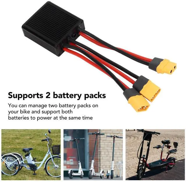 Alt view image 5 of 5 - Dual Battery Parallel Adapter, Electric Double Battery Discharge Converter Dual Battery Parallel Module Adapter 20V72V (20A)