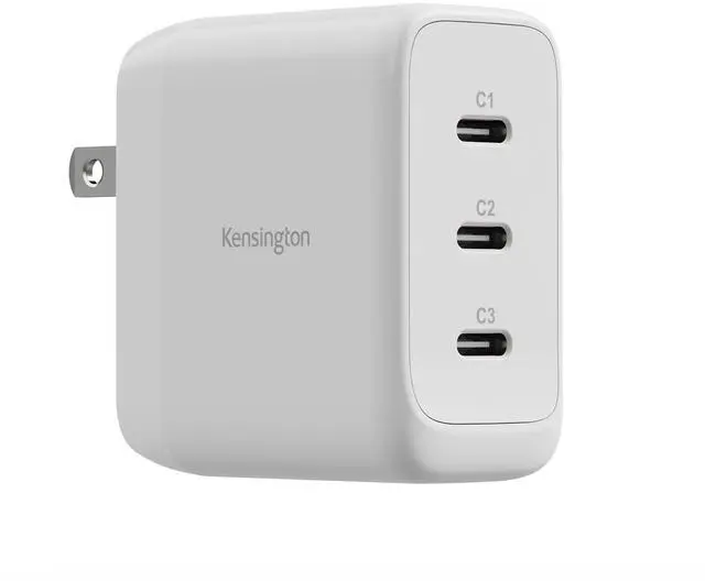 Main image of Kensington 70W USBC GaN Power Adapter, 3Port Fast Charger with Power Delivery for Laptops, Tablets & Smartphones (K38101NA)