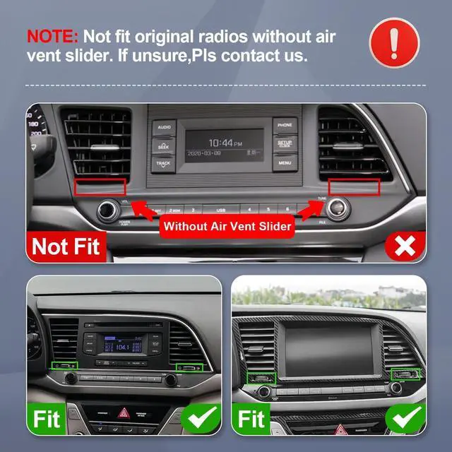 Alt view image 3 of 5 - 9 Inch IPS Touchscreen Android 14 Car Stereo for Hyundai Elantra 2016 2017 2018 with Wireless CarPlay & Android Auto 2+64GB Car Radio, Support WiFi 6, Bluetooth,5.4, Backup Camera, SWC