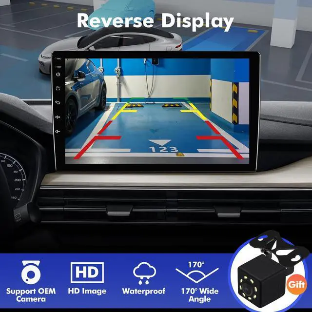 Alt view image 4 of 5 - 9 Inch IPS Touchscreen Android 14 Car Stereo for Hyundai Elantra 2016 2017 2018 with Wireless CarPlay & Android Auto 2+64GB Car Radio, Support WiFi 6, Bluetooth,5.4, Backup Camera, SWC